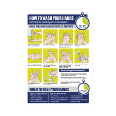 How to Wash Your Hands In The Workplace A4 Vinyl Sticker