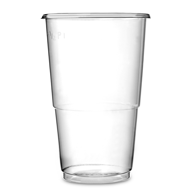 Oxo-Biodegradable Flexy Glasses Half Pint to Line CE 10oz / 285ml