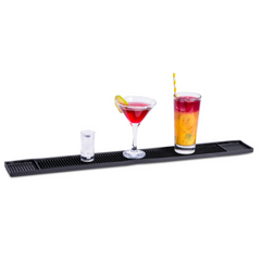 Rubber Bar Mat Black 68 x 8cm / 27 x 3inch