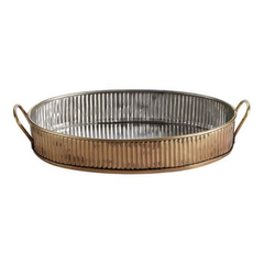 Serving Tray Antique Brass 31cm