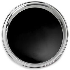 Stainless Steel Bar Tray with Black PVC 14inch