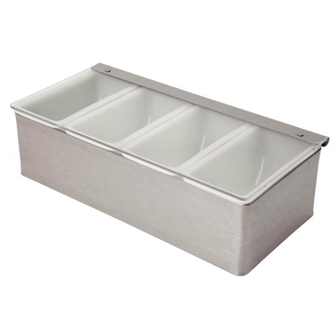 Stainless Steel Condiment Holder 6 Compartment