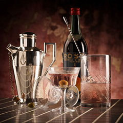 Urban Bar Retro Fizz Gold Rim 1890 Cocktail Glasses 7oz / 200ml