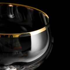 Urban Bar Retro Gold Rim Coupe Glasses 7.4oz / 210ml