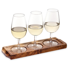 Utopia Acacia Wood Wine/Beer Flight